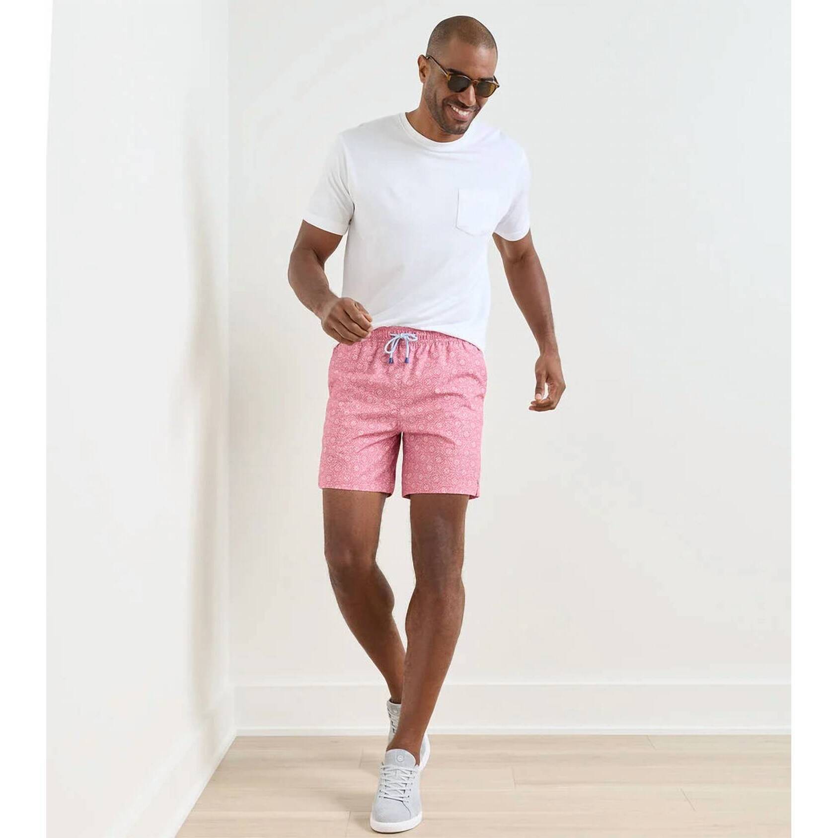 New Peter Millar Knox Swim Trunk In Red Pear